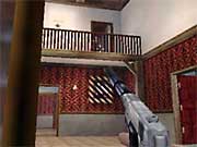 Pic. 11 - Carefully, strafe right and aim high, to the enemies at the entrance of the corridor upstairs